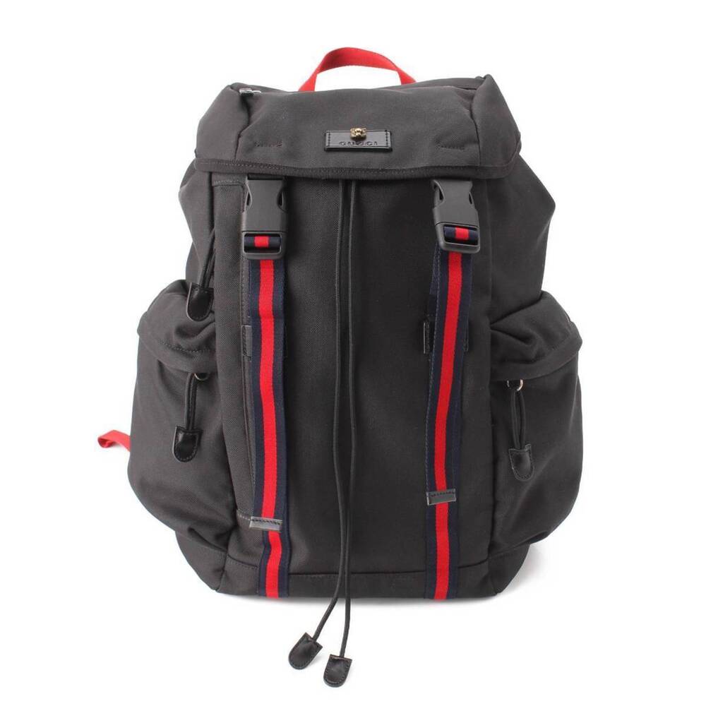 Gucci Tiger Head Web Line Backpack Black